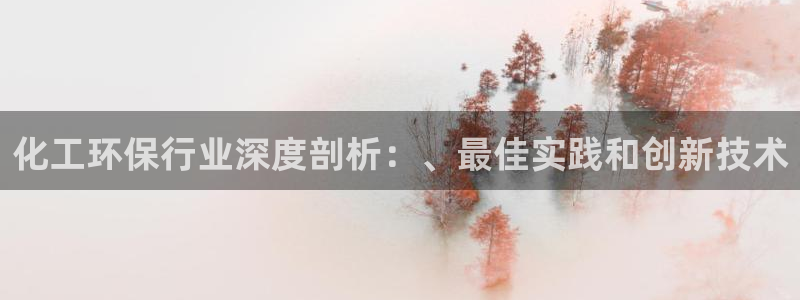 亿万先生用什么客户端：化工环保行业深度剖析：、最佳实践和创新技术