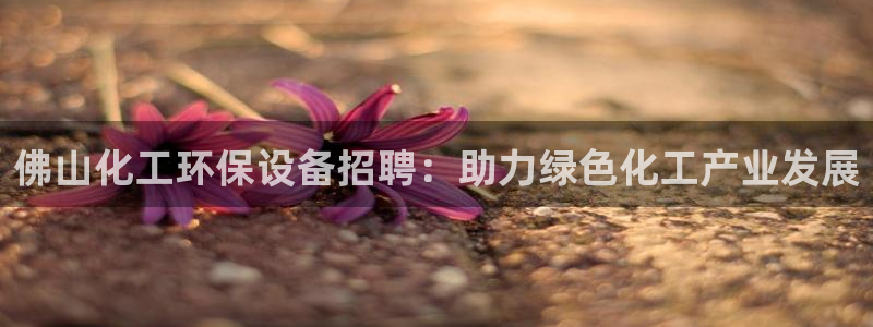 亿万官网手机登录：佛山化工环保设备招聘：助力绿色化工产业发展