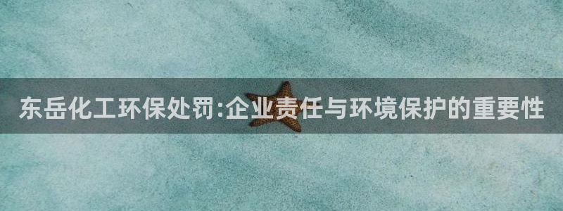 亿万网友在线解答：东岳化工环保处罚:企业责任与环境保护的重要性
