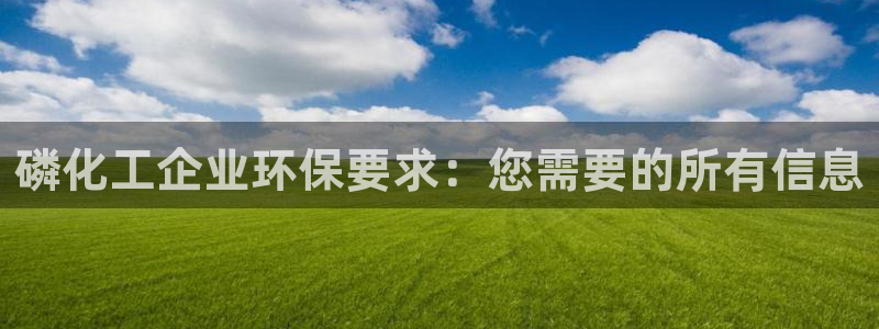 亿万先生网址生：磷化工企业环保要求：您需要的所有信息