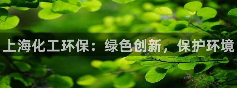 亿万手游平台官网下载：上海化工环保：绿色创新，保护环境