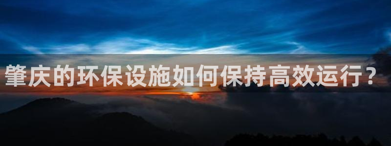 亿万先生 菲律宾：肇庆的环保设施如何保持高效运行？