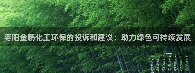 亿万剧情介绍：枣阳金鹏化工环保的投诉和建议：助力绿色可持续发展